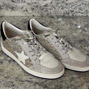 Vintage Havana Silver/Gold Glitter Star Sneakers